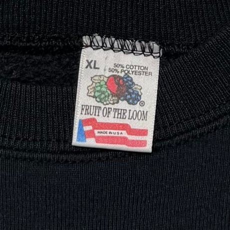 Apple MULTI COLOR LOGO CREWNECK SWEAT BLACK FRUIT OF THE LOOM XL 3888