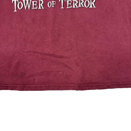 DISNEY VINTAGE THE TWILIGHT ZONE TOWER OF TERROR BURGUNDY FITS XL 5981