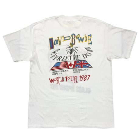 DAVID BOWIE WORLD TOUR GLASS SPIDER 1987 WHITE OSFA FITS XL 5065
