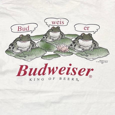 Budweiser KING OF BEER FROGS Hawaii WHITE ALL SPORT LARGE 6589