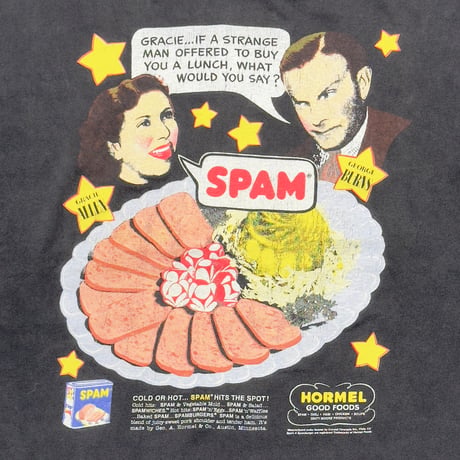 SPAM Burns and Allen OLD AD POSTER DESIGN Hanes LARGE 8011