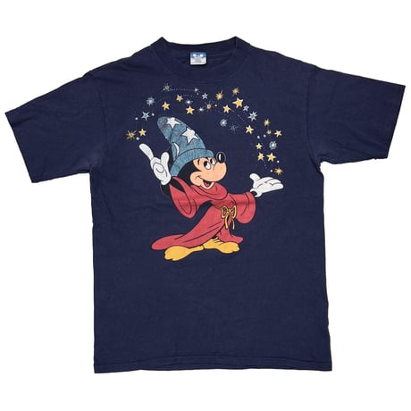 DISNEY VINTAGE WIZZARD MICKEY MOUSE FANTASIA NAVY XL 8039