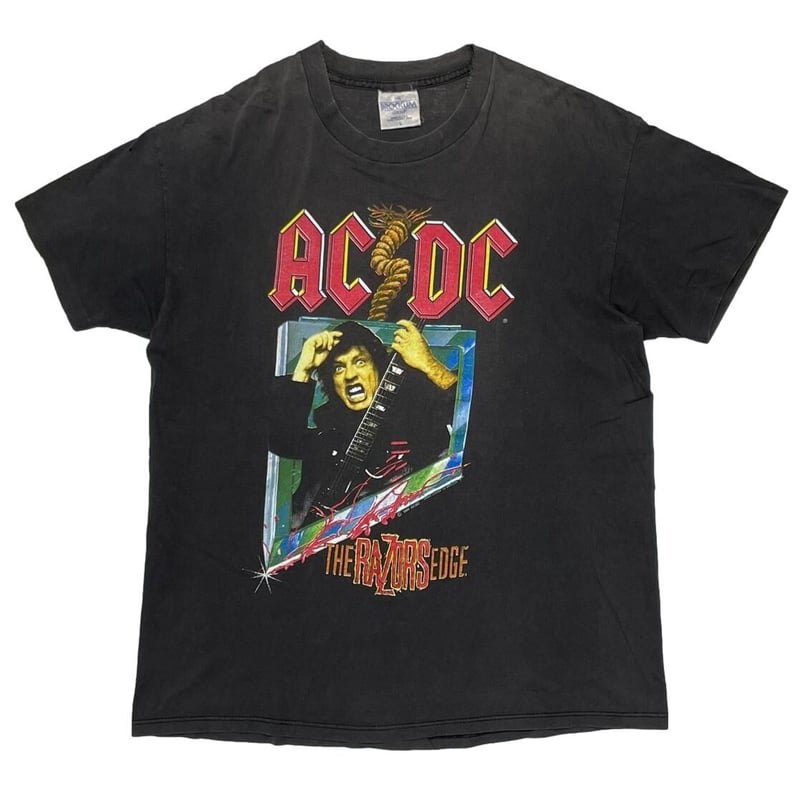 AC/DC 90 Razors Edgeツアー Tシャツ Brockum XL Vintage (1990) AC/DC 