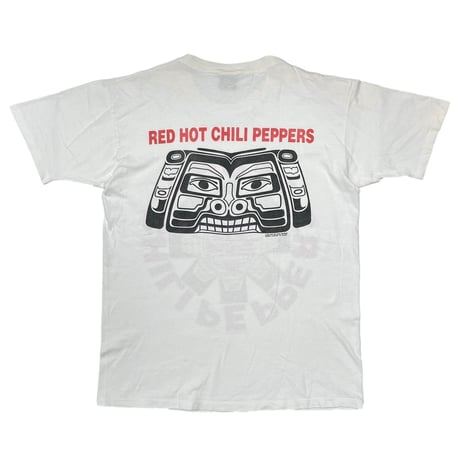 RED HOT CHILI PEPPERS 1991 DOUBLE SIDE Aztec WHITE TOUCH OF GOLD LARGE 5928