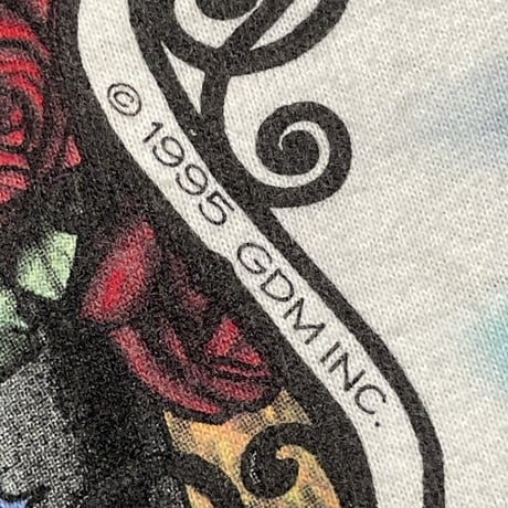 GRATEFUL DEAD 1995 LIQUID BLUE SKULL & ROSES TIE DYE XL 0024