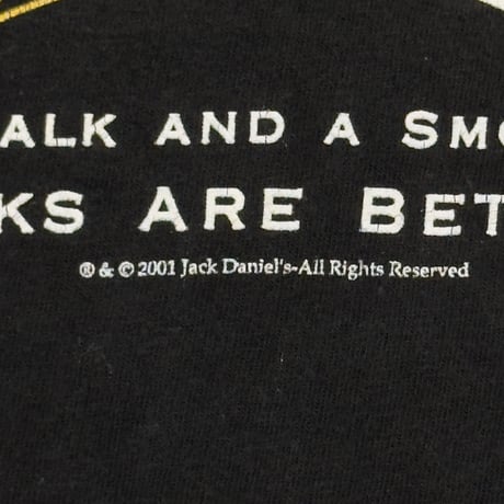 JACK DANIEL'S LOGO & CARD 2001 STRAIGHT TALK AND A SMOOTH DEAL... JACKS ARE BETTER. XL 8009