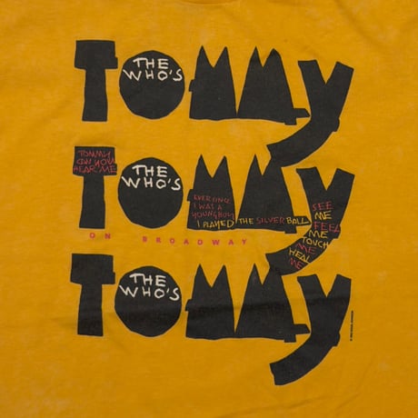 THE WHO TOMMY YELLOW Hanes XL	4036