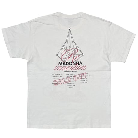MADONNA 2004 TOUR RE INVENTION WHITE FRUIT OF THE LOOM LARGE 3397