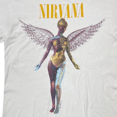NIRVANA IN UTERO WHITE GIANT by TULTEX XL 7815