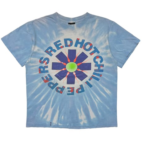 RED HOT CHILI PEPPERS 1990 SPERM LOGO TIE DYE GIANT BY TEE JAYS LARGE 7490