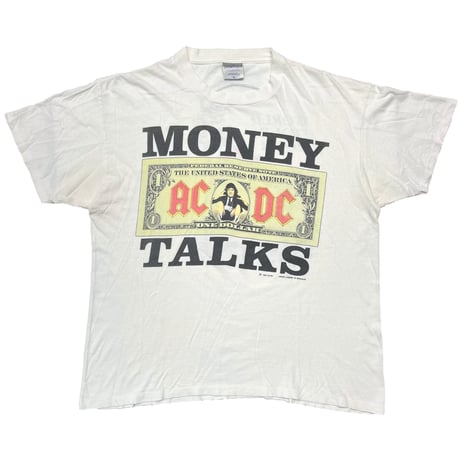 AC/DC MONEY TALKS WORLD TOUR 1990/91 WHITE BROCKUM XL 9145