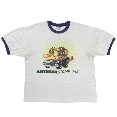 ANTHRAX 1995 STOMP 442 RINGER TEE WHITE XL 9874