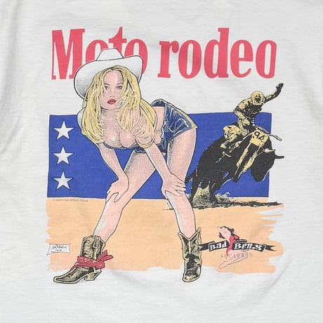 OLD&VINTAGE Marlboro PARODY MOTO RODEO WHITE FRUIT OF THE LOOM XL 8535