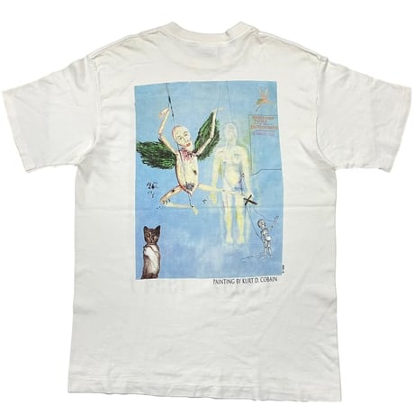 NIRVANA KURT COBAIN MEMORIAL ADULT WHITE SOF TEE LARGE 5859