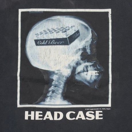 OLD & VINTAGE 1997 HEAD CASE THINKING COLD BEER X-RAY FITS LARGE 6751