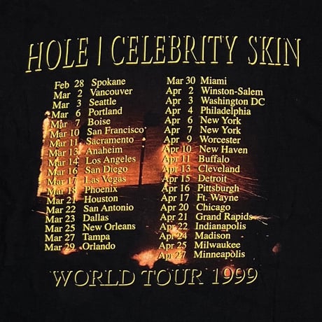 Hole CELEBRITY SKIN 1999 WORLD TOUR GIANT XL 7760