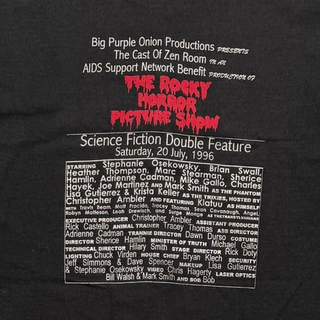 [MORE SALE] THE ROCKY HORROR SHOW SCIENCE FICTION DOUBLE FEATURE FRUIT OF THE LOOM LARGE 0271
