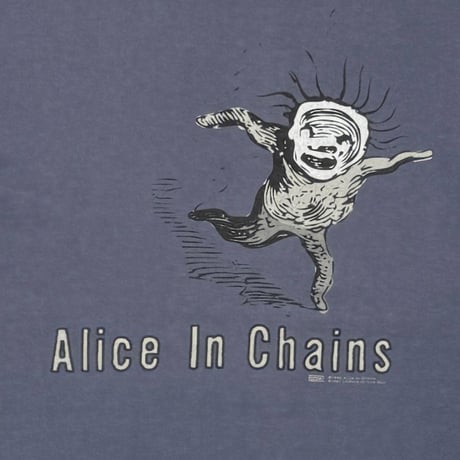 ALICE IN CHAINS 95/96 SPERM MAN FADED NAVY FRUTI OF THE LOOM LARGE 0743