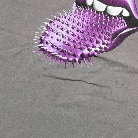 ROLLING STONES PURPLE LIP & SPIKE TONGUE VOODOO LOUNGE CHARCOAL BROCKUM LARGE 5298