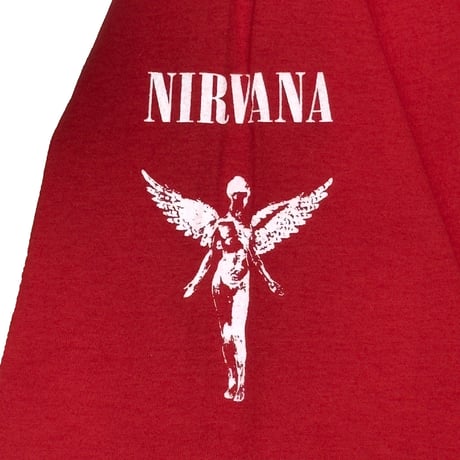NIRVANA IN UTERO HEART SHAPED BOX LS RED FRUIT OF THE LOOM LARGE 1185