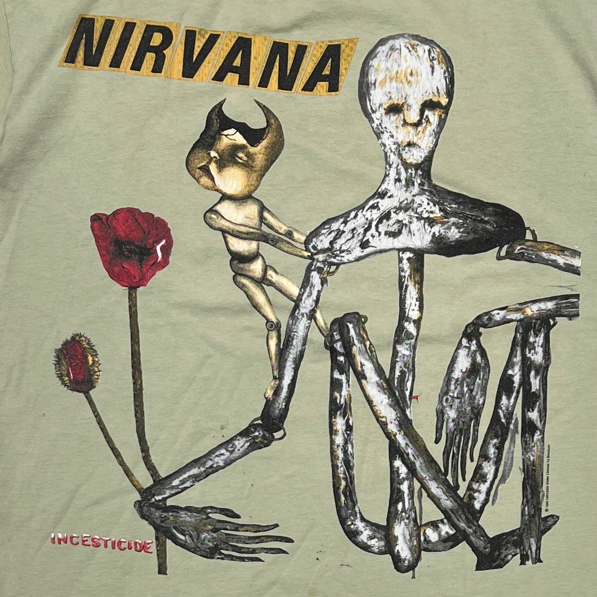 トップス NIRVANA INCESTICIDE GREEN ANVIL XL 7658 NIRVANA INCESTICIDE GREEN ANVIL XL 7658 | great
