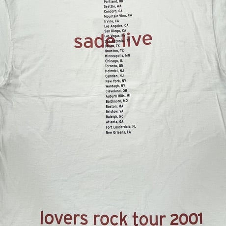 SADE LOVERS ROCK TOUR 2001 WHITE ALSTYLE 2XL 4122