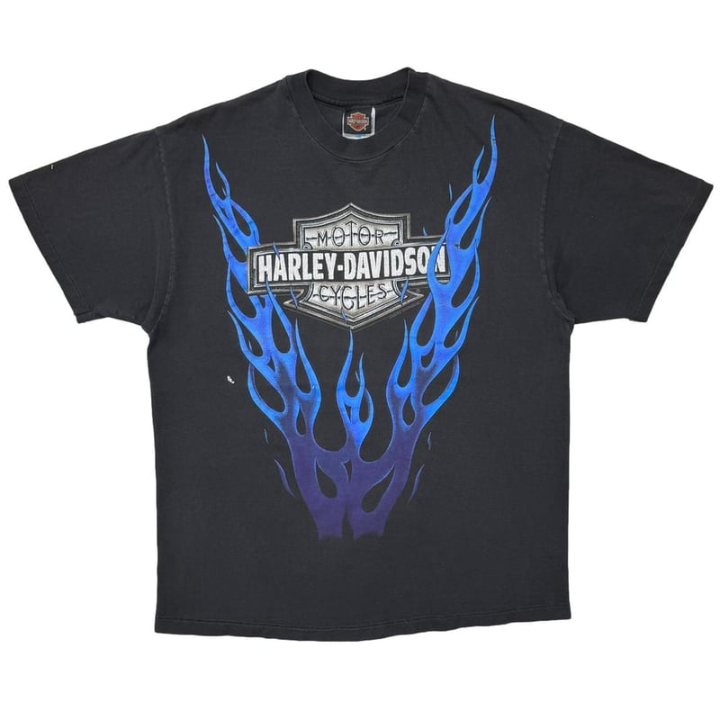 HARLEY DAVIDSON 1993 BLUE V FLAME SEDALIA LARGE