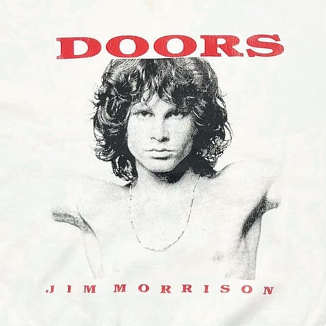 THE DOORS JIM MORRISON PHOTO CREWNECK SWEAT WHITE SCREEN STARS LARGE 8446