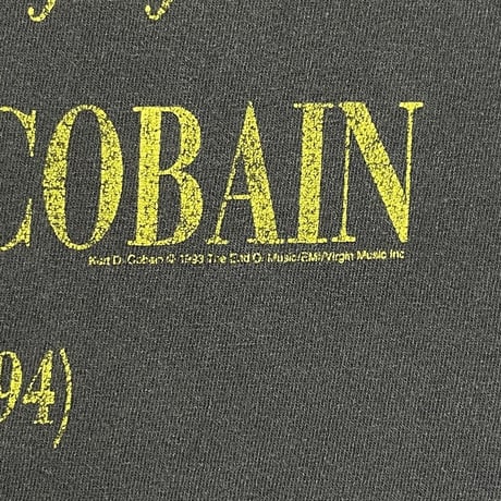 NIRVANA MEMORIAL 1993 BLACK TULTEX XL 0851