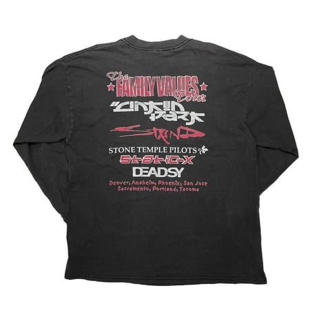 THE FAMILY VALUE TOUR 2001 LINKIN PARK STP LS TEE GILDAN XL 5970