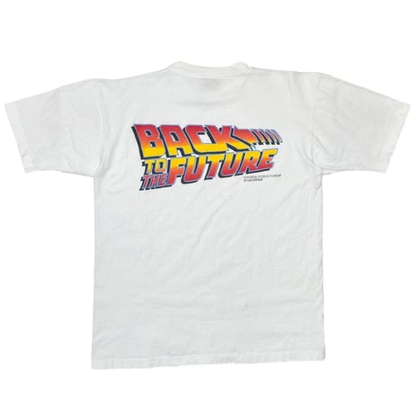 BACK TO THE FUTURE LOGO DOUBLE SIDE UNIVERSAL STUDIOS FLORIDA WHITE XL 5125
