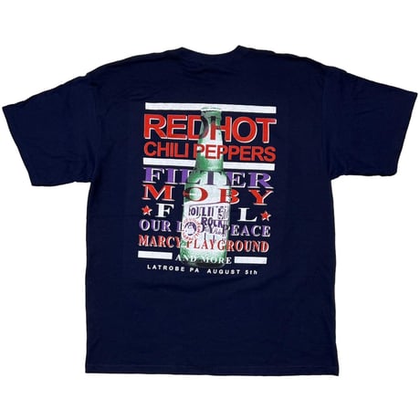 RED HOT CHILI PEPPERS ROLLING ROCK TOWN FAIR NAVY GILDAN XL 4973