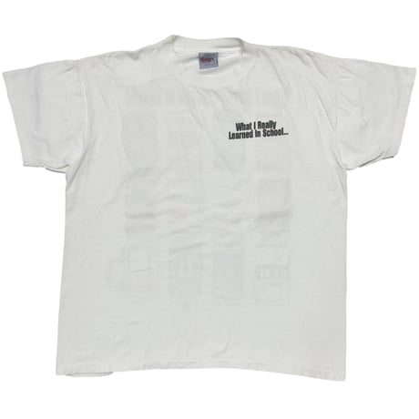 OLD & VINTAGE 1994 What I Really Learned In School BEERS SUBJECTS WHITE XL 6756