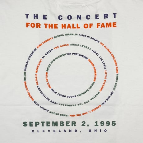 ROCK & ROLL HALL OF FAME MUSEUM  THE CONCERT 1995 WHITE LARGE 9402