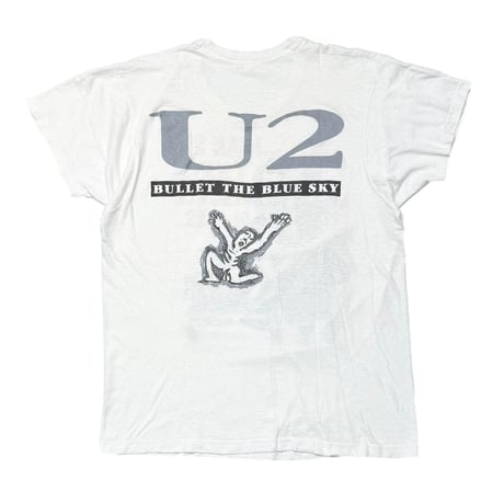 U2 ...I CAN SEE THOSE FIGHTER PLANES WHITE FRUIT OF THE LOOM XL 7860