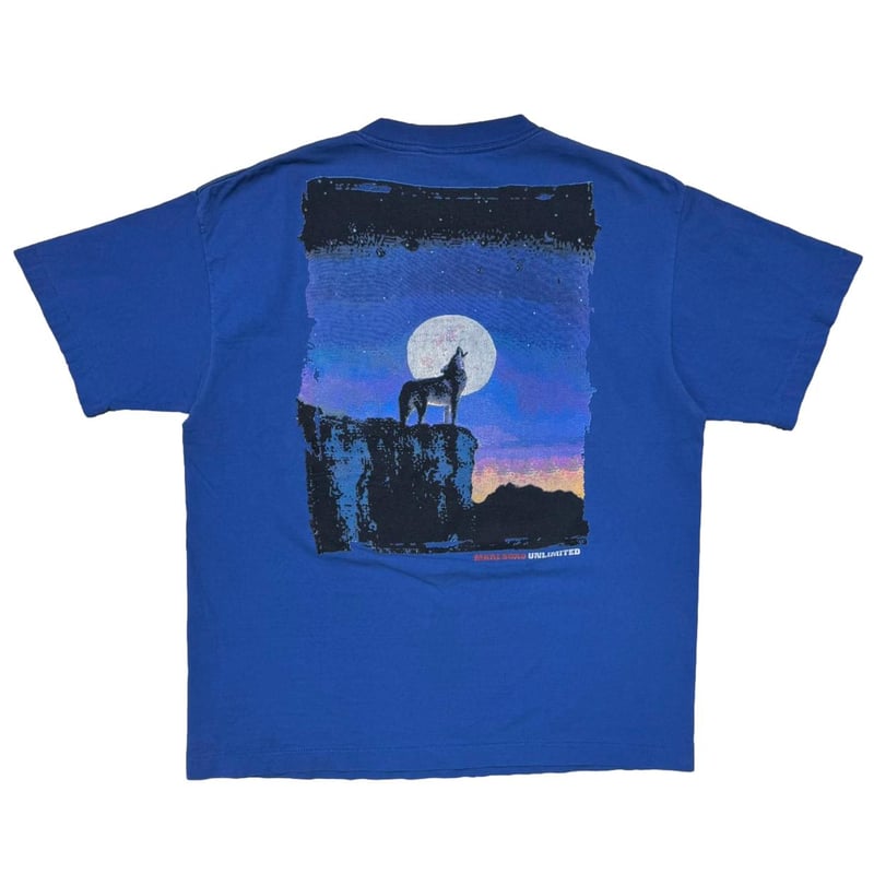 【デッドストック】マルボロ　coyote コヨーテ　ウルフ　marlboro Marlboro COYOTE POCKET TEE BLUE XL 6394 | great