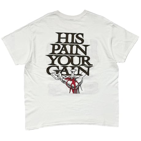 LORD'S GYM HIS PAIN YOUR GAIN WHITE FITS LARGE 1945