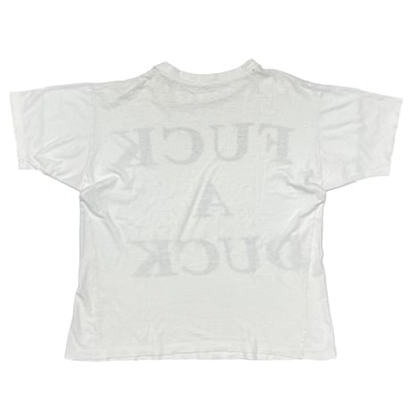 OLD & VINTAGE FUCK A DUCK WHITE FITS LARGE 6609