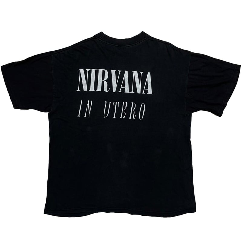 トップス NIRVANA BOOTLEG IN UTERO BLACK FITS XL NIRVANA BOOTLEG IN UTERO BLACK FITS XL