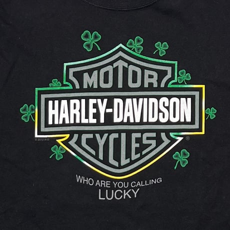 HARLEY DAVIDSON ST PATRICK'S DAY CLOVER GREEN FLAME LS LARGE 7684