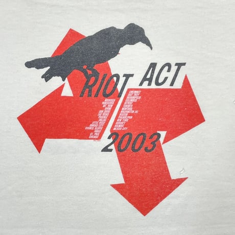 PEARL JAM RIOT ACT WHITE HANES XL 4947