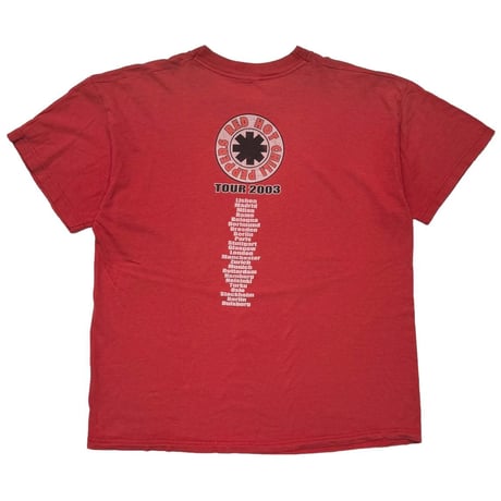 RED HOT CHILI PEPPERS 2003 TOUR RED FITS LARGE 8913