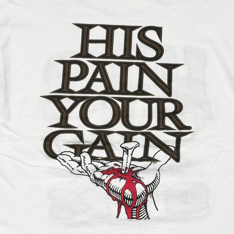 LORD'S GYM HIS PAIN YOUR GAIN WHITE FITS LARGE 1945