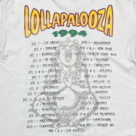 LOLLAPALOOZA 1994 WHITE SOF TEE XL 6425