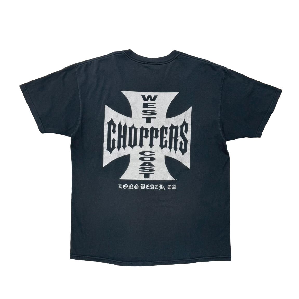 WEST COAST CHOPPERS IRON CROSS BLACK FITS XL 06