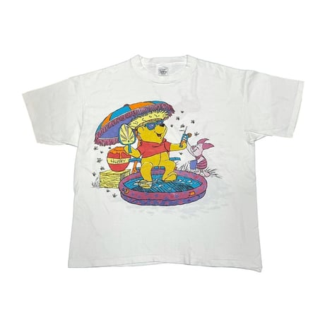 DISNEY VINTAGE POOH AND TIGGER IN POOL TEE FIT LIKE XL 8476