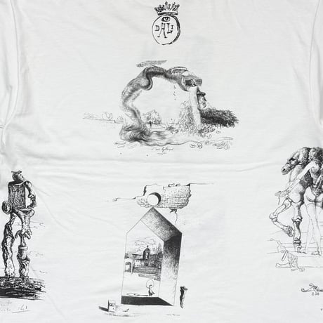 SALVADOR DALI 1904-1989 MULTI ART GRAPHIC OVP WHITE HANES XL 4535