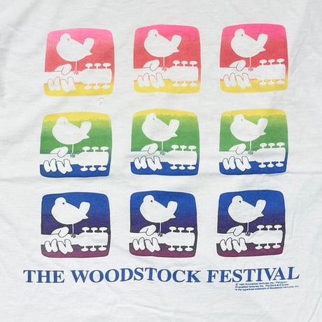 WOODSTOCK 1994 FESTIVAL RAINBOW LOGO WHITE GEM XL 5614