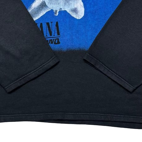 NIRVANA Y2K NEVERMIND BACK KURT COBAIN MONOCHROME BOOTLEG SWEAT HOODIE FITS XL-XXL 6573
