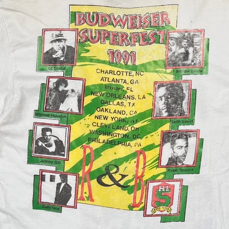 Budweiser Superfest 1991 WHITE HANES XL 9336